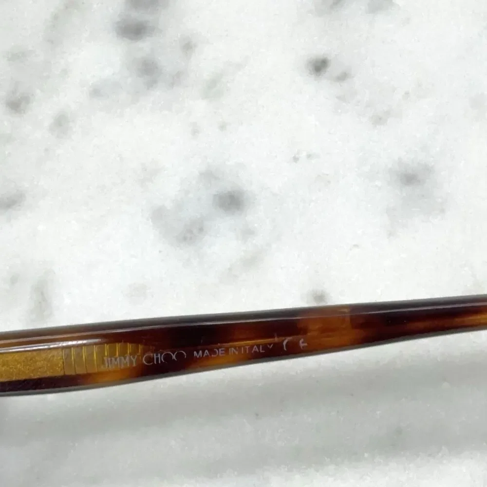 Jimmy Choo 147 PWZ Brown (Shimmer) & Gold Eyeglasses Frames Only Italy 52-15-145